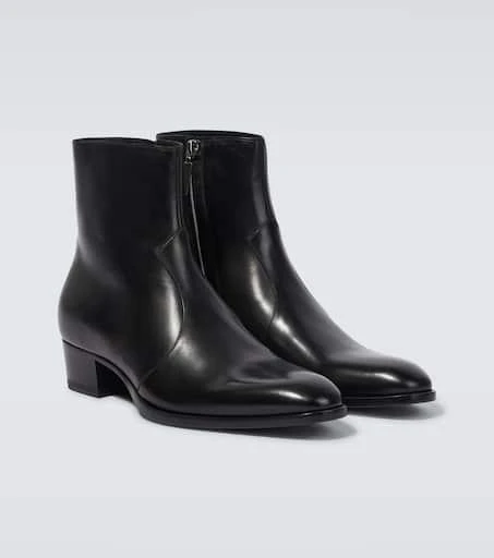Yves Saint Laurent Wyatt leather ankle boots 5