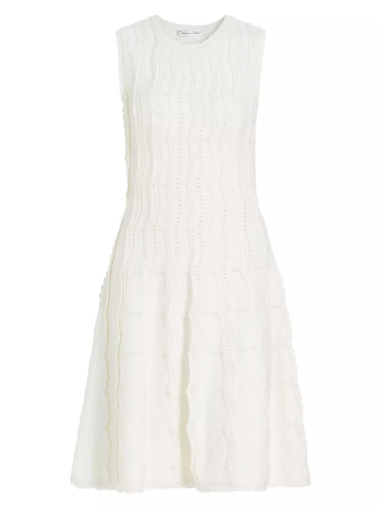 Oscar de la Renta Wave-Knit Fit & Flare Midi-Dress 1