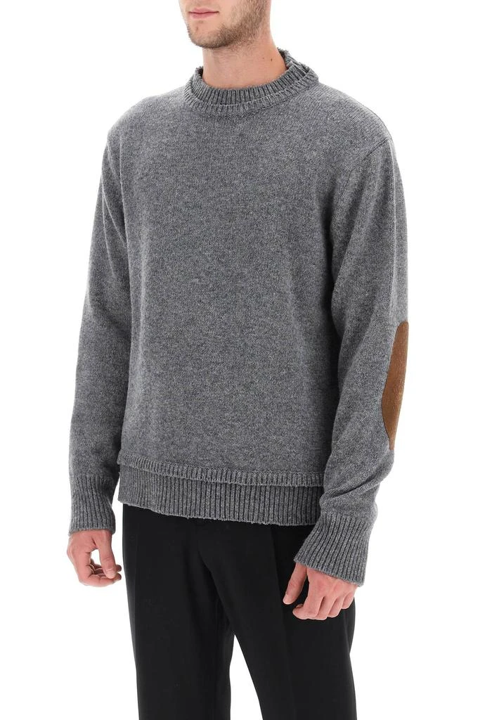 MAISON MARGIELA crew neck sweater with elbow patches 4