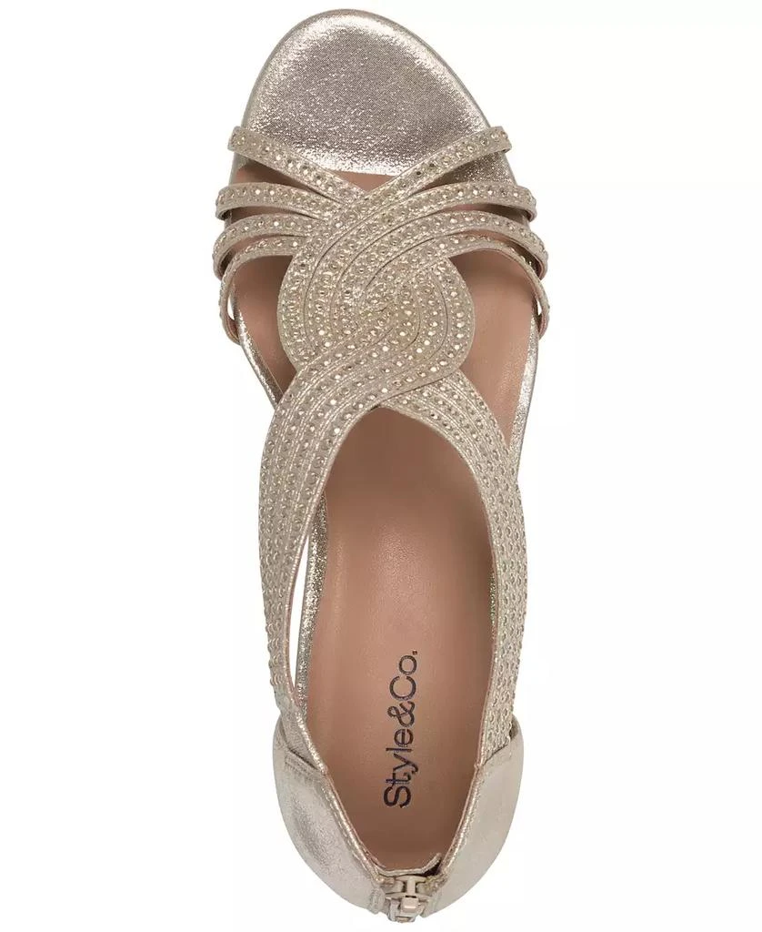 Style & Co Women's Ginifur Embellished Strappy Wedge Sandals, Created for Macy's 7
