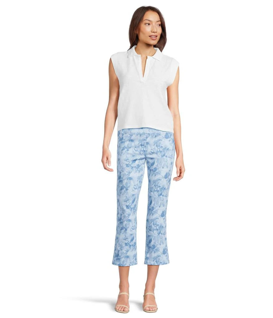 Elliott Lauren Elastic Waist, Pull On Printed Pants With Faux Welt Pockets 5