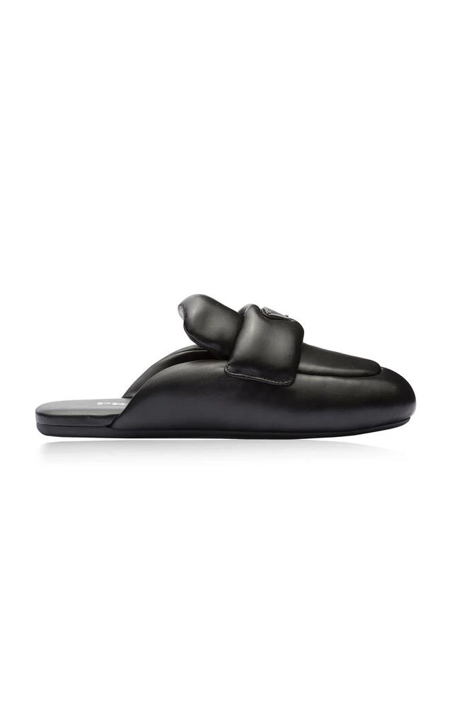 Prada Prada - Padded Leather Loafer Mules - Black - IT 39 - Moda Operandi 1