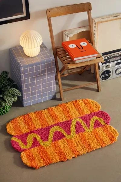 Urban Outfitters Shaped Hot Dog Rug 1