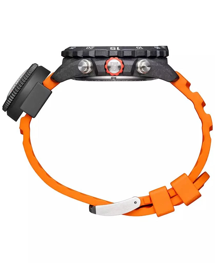 Luminox Men's Swiss Chronograph Bear Grylls Survival Master Series Compass Orange Rubber Strap Watch 45mm 3