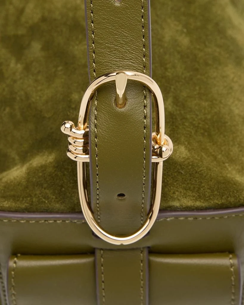 Cult Gaia Natasha Zip Suede & Leather Shoulder Bag 5