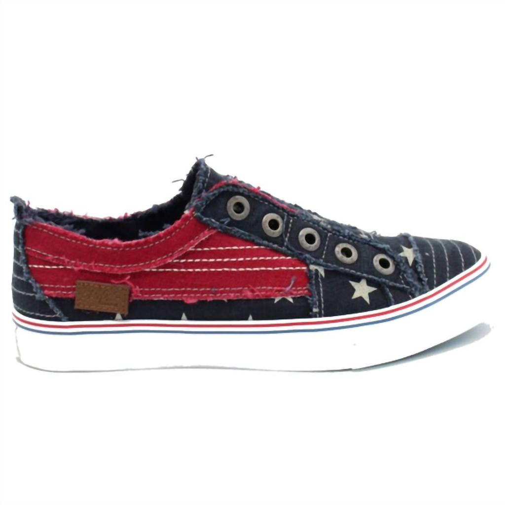 Blowfish Women's Play Sneakers In Navy/red