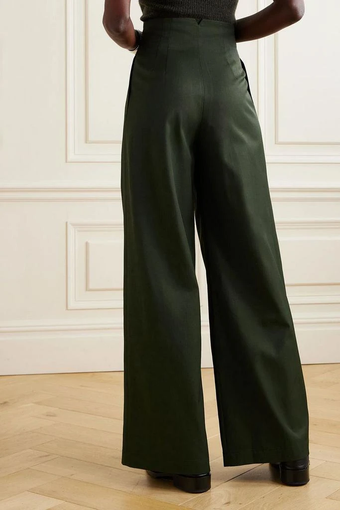 CORTANA Camille pleated twill wide-leg pants 3