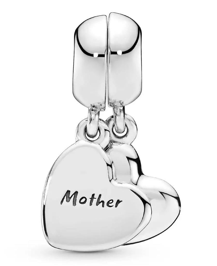 PANDORA Sterling Silver Mother Son Heart Split Dangle Charm 2