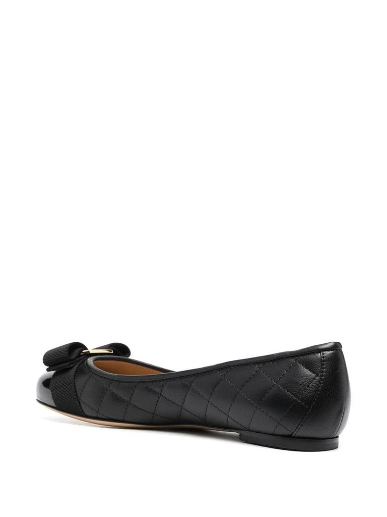 Ferragamo FERRAGAMO - Vara Quilted Leather Ballet Flats 3