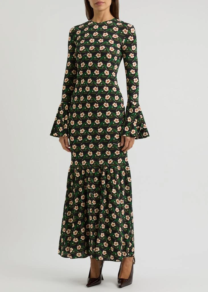 LA DOUBLE J Alba floral-print stretch-jersey maxi dress  2