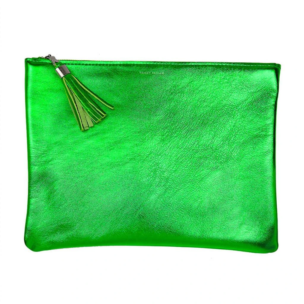 Tracey Tanner Tracey Tanner - Women
s Foil Xl Zip Pouch With Tassel