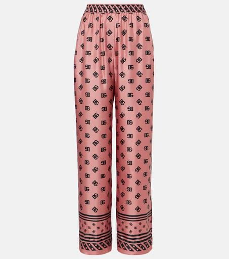 Dolce 
Gabbana DG silk satin palazzo pants 1