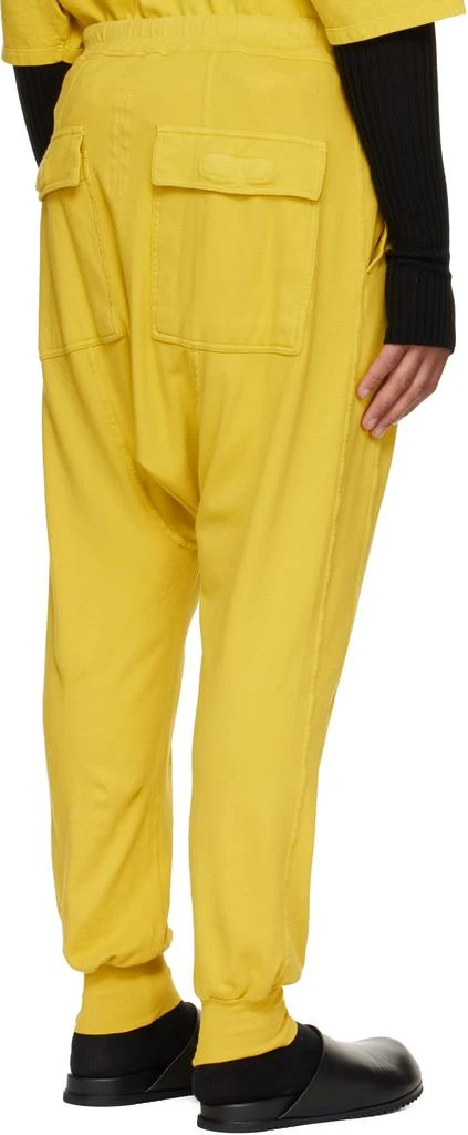 Rick Owens Yellow Concordians Drawstring Sweatpants 3