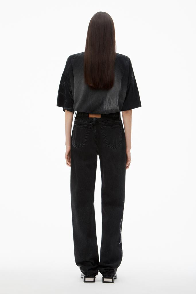デニム・ジーパン Alexander Wang Jeans with logo crystal hotfix Alexander Wang Jeans with logo crystal hotfix Blue - Women