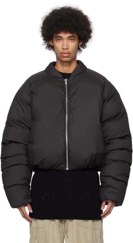 Entire Studios Black Pillow Down Bomber Jacket 1