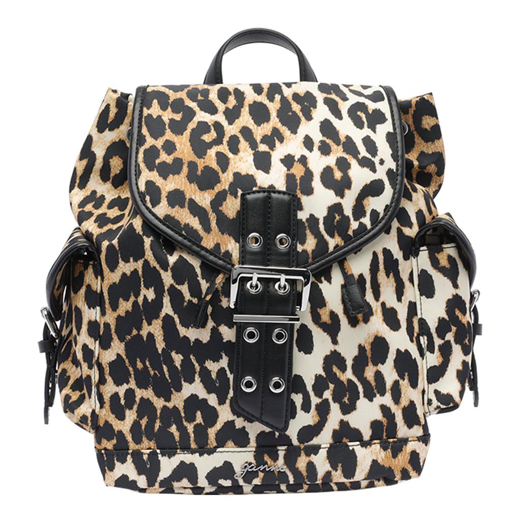 Ganni Leopard Tech Backpack - Backpacks - BeyondStyle