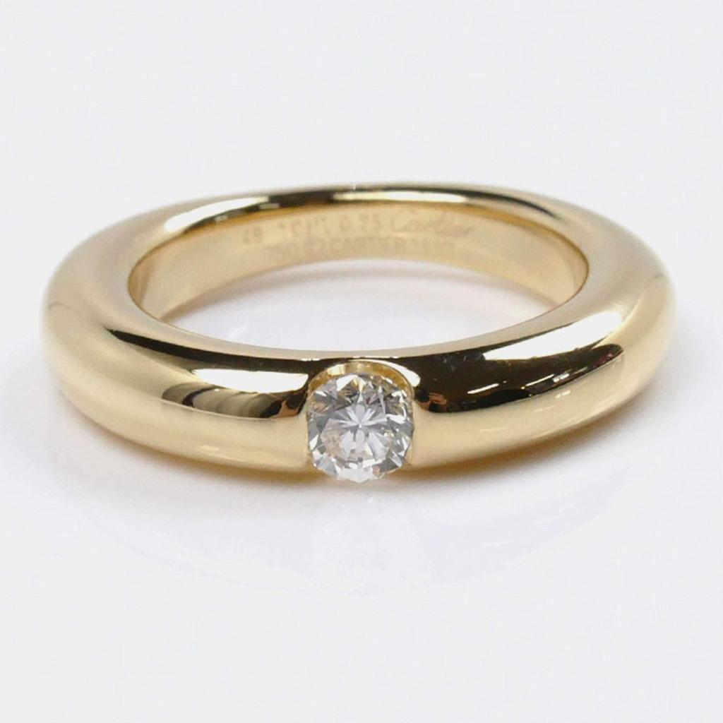 Cartier Cartier 18K Yellow Gold Diamond Ellipse Ring EU 49