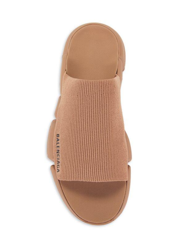 Balenciaga Speed 2.0 Logo Platform Slides - Slippers - Free