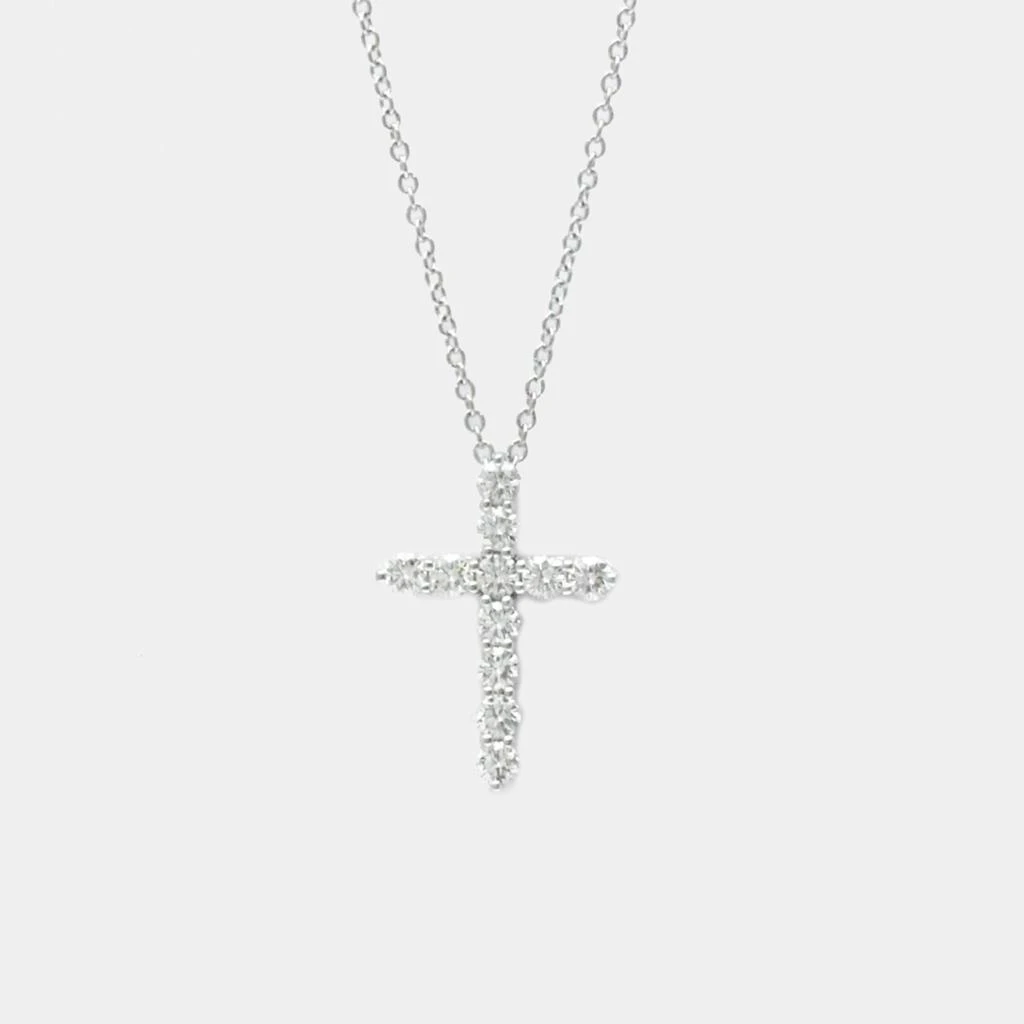 Tiffany & Co. Tiffany & Co. Platinum 0.55 ct Diamond Cross Pendant Necklace 1