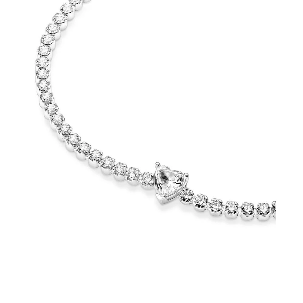 Pandora Cubic Zirconia Sparkling Heart Tennis Bracelet 4