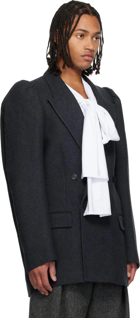 Dries Van Noten Gray Double-Breasted Blazer 2