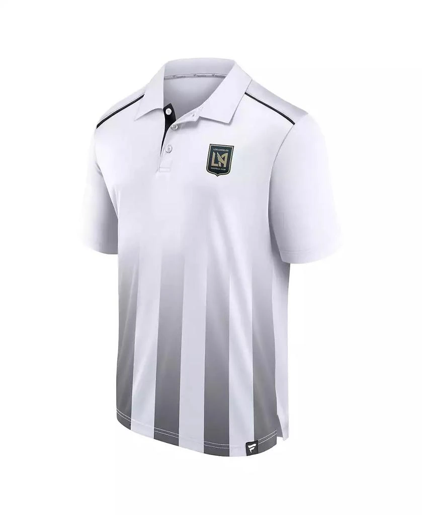 Fanatics Men's White LAFC Line Up Fade Polo Shirt 3