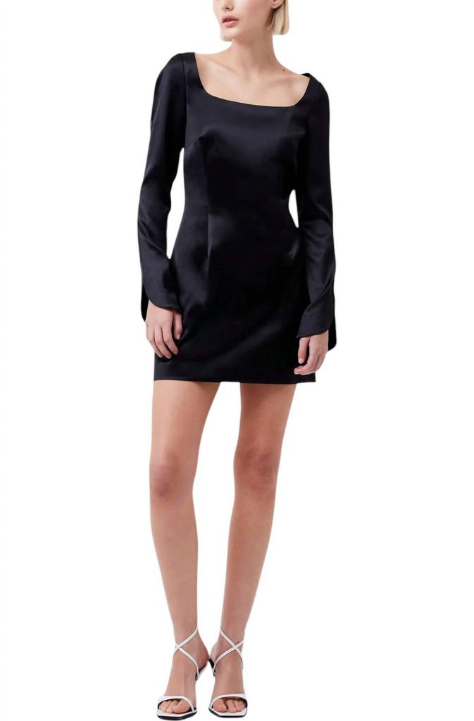 French Connection French Connection - Structured Bat Long Sleeve Scoop Dress