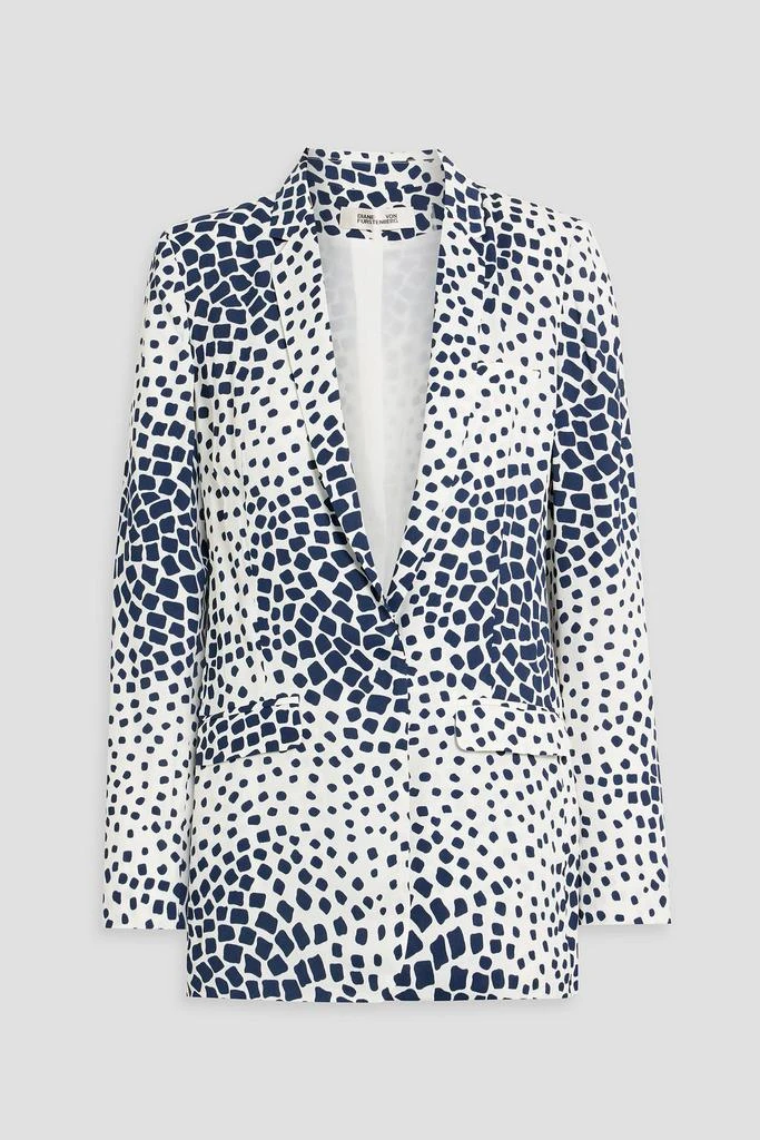 Diane von Furstenberg Quentin printed crepe blazer 1