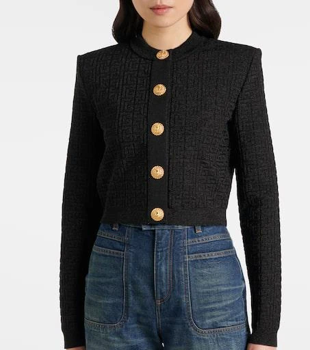 Balmain PB Labyrinth lamé cardigan 4