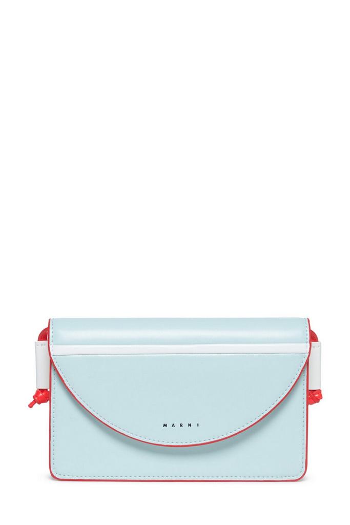 Marni Marni Kids Logo Printed Foldover Top Shoulder Bag