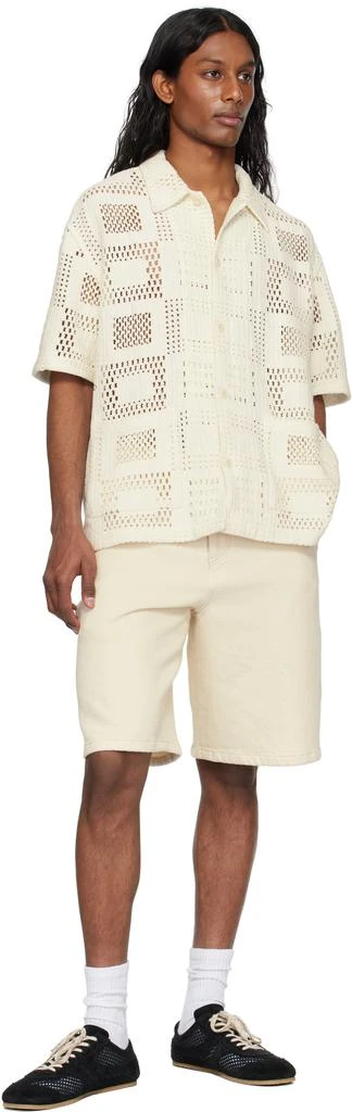 Solid Homme Off-White Open-Knit Shirt 4