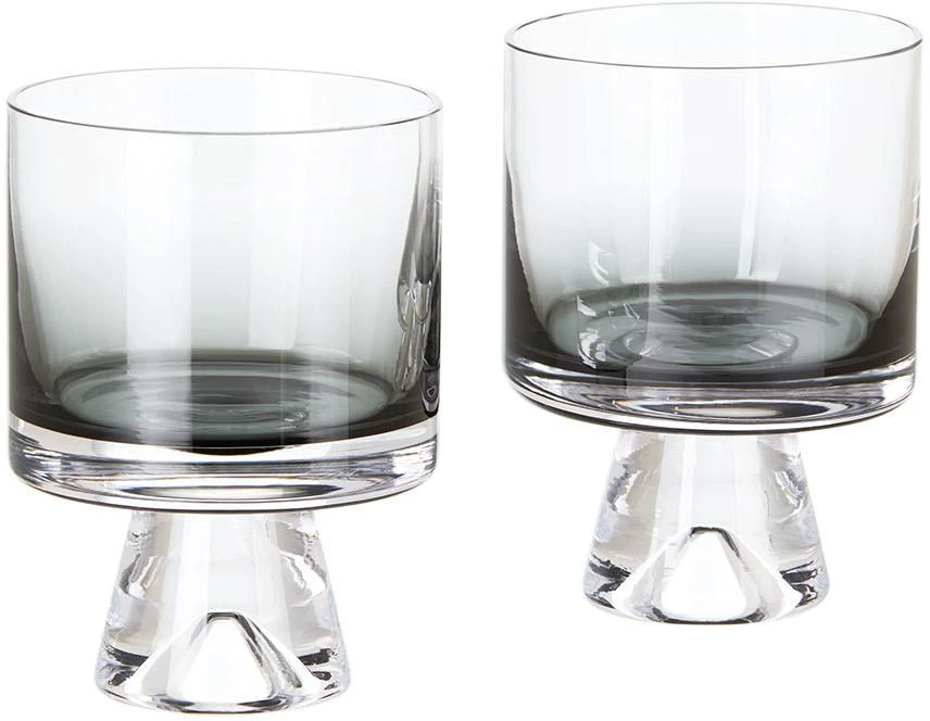 Tom Dixon Black Tank Low Ball Glass Set 2