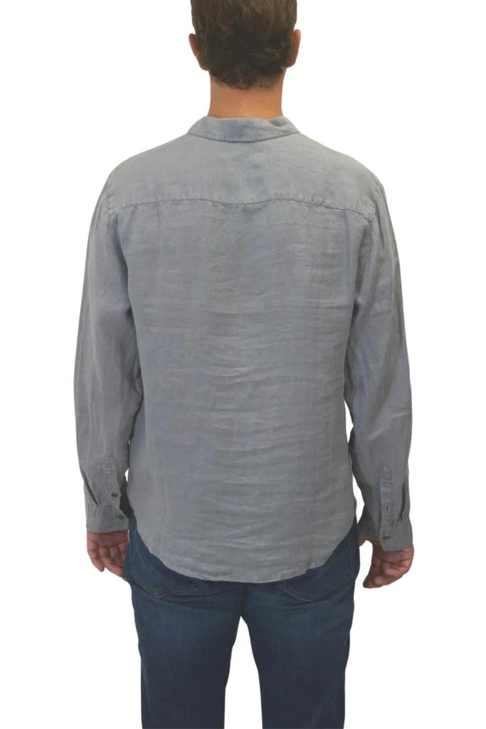 James Perse Classic Linen Shirt In Breeze Pigment 3