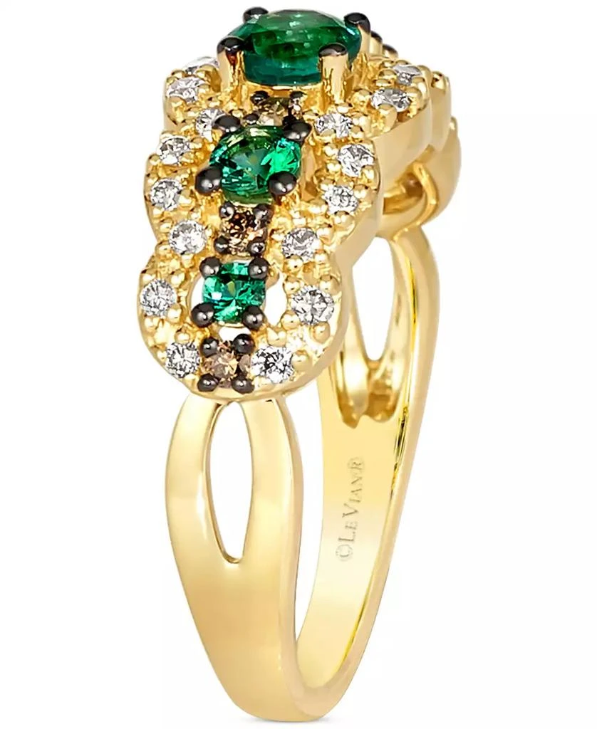 Le Vian Costa Smeralda Emeralds (3/8 ct. t.w.) & Diamond (1/3 ct. t.w.) Scalloped Ring in 14k Gold 4