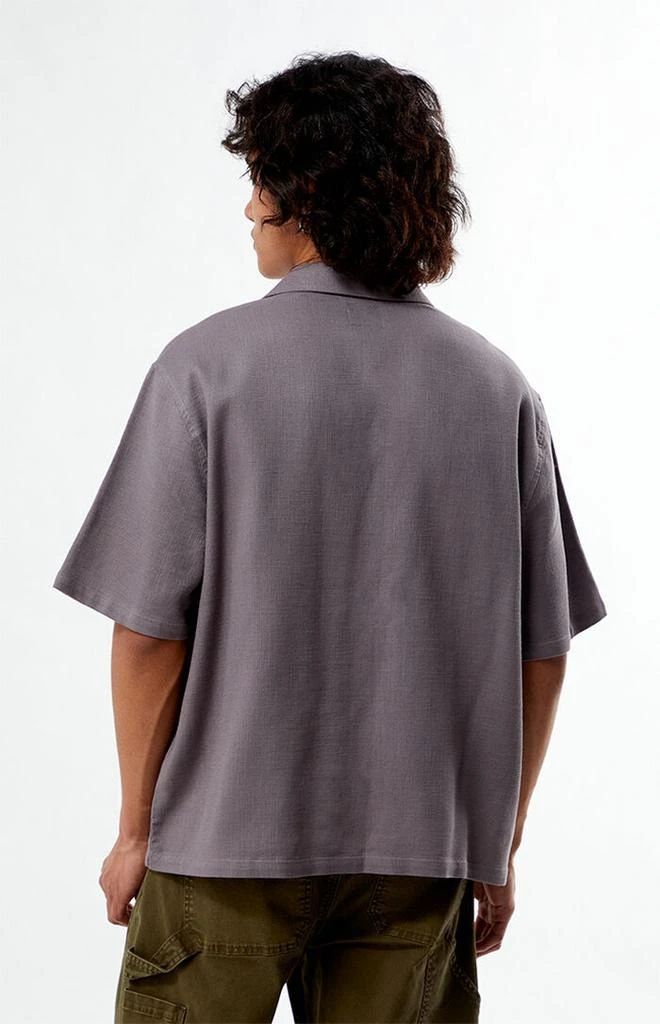 PacSun Floral Embroidery Oversized Resort Camp Shirt 4