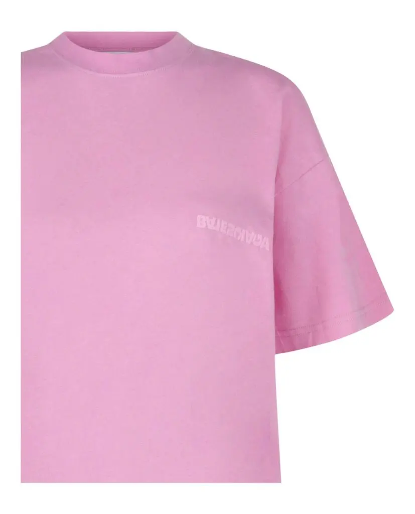 Balenciaga Upside Down Embroidered Logo T-Shirt 3
