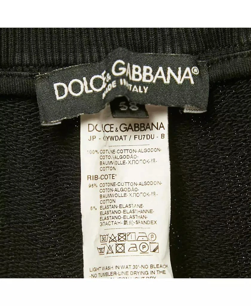 Pre-Owned Dolce & Gabbana Men's Black Cotton Logo Plaque Joggers 5