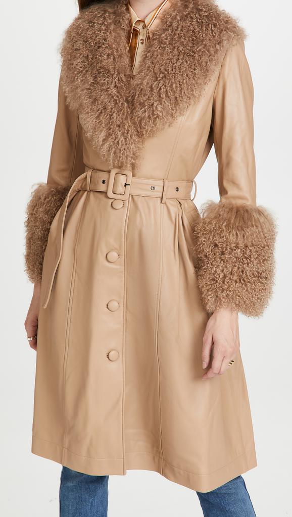 Saks Potts Foxy Shearling Trench Coat