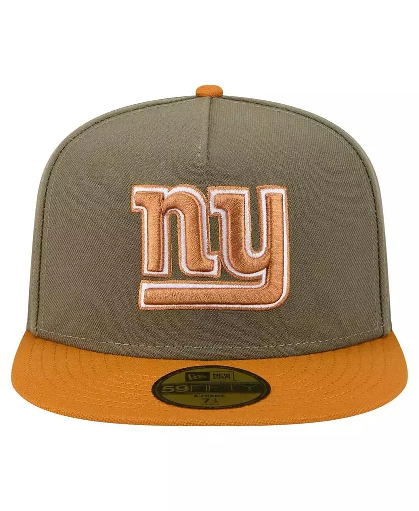 New Era Men's Olive/Brown New York Giants Color Pack A-Frame 59FIFTY Fitted Hat 4