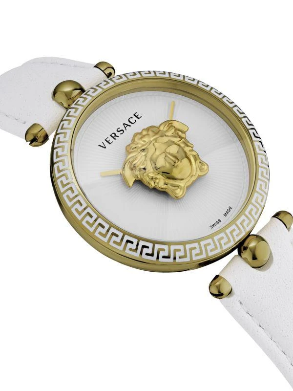 Versace Palazzo Empire Goldtone Stainless Steel 
Leather Watch 4