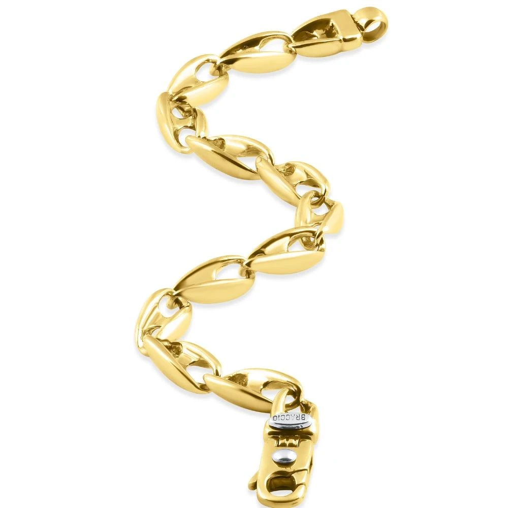 Pompeii3 Men's Link 14k Gold (37gram) or Platinum (60gram) 8mm Bracelet 8.5" 3