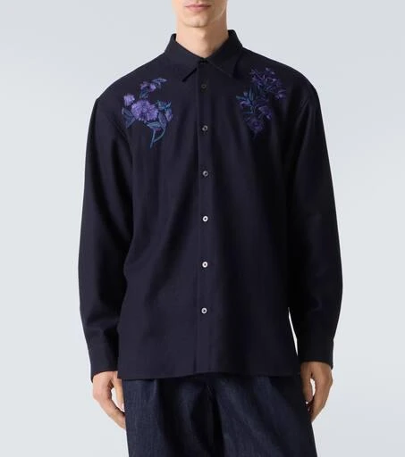Dries Van Noten Embroidered wool shirt 3