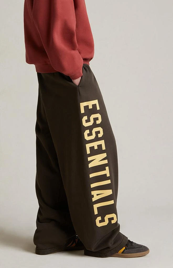 Essentials Brown Heavy Fleece Relaxed Sweatpants 4
