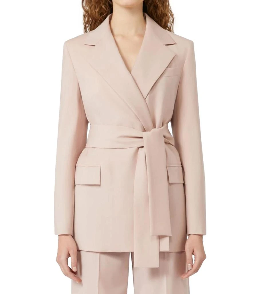 Max Mara Tailored Virgin Wool Blazer With Notched Lapel 2