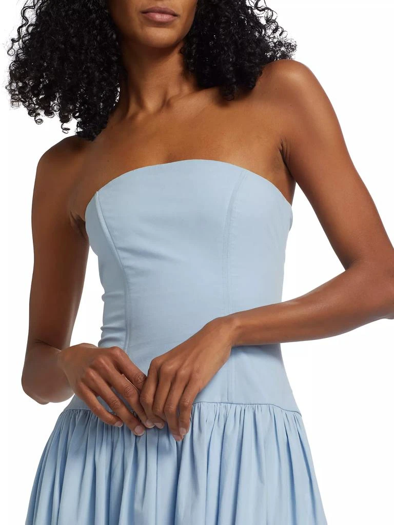 Azeeza Nayara Poplin Strapless High-Low Dress 6