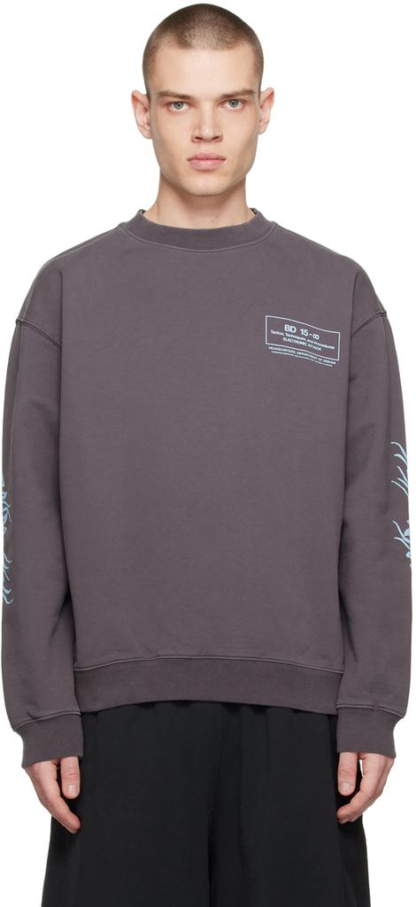 Brain Dead Gray 'Electronic Attack' Sweatshirt