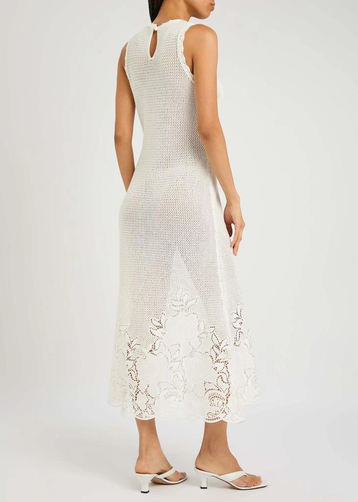 Erdem Floral-embroidered open-knit midi dress 3