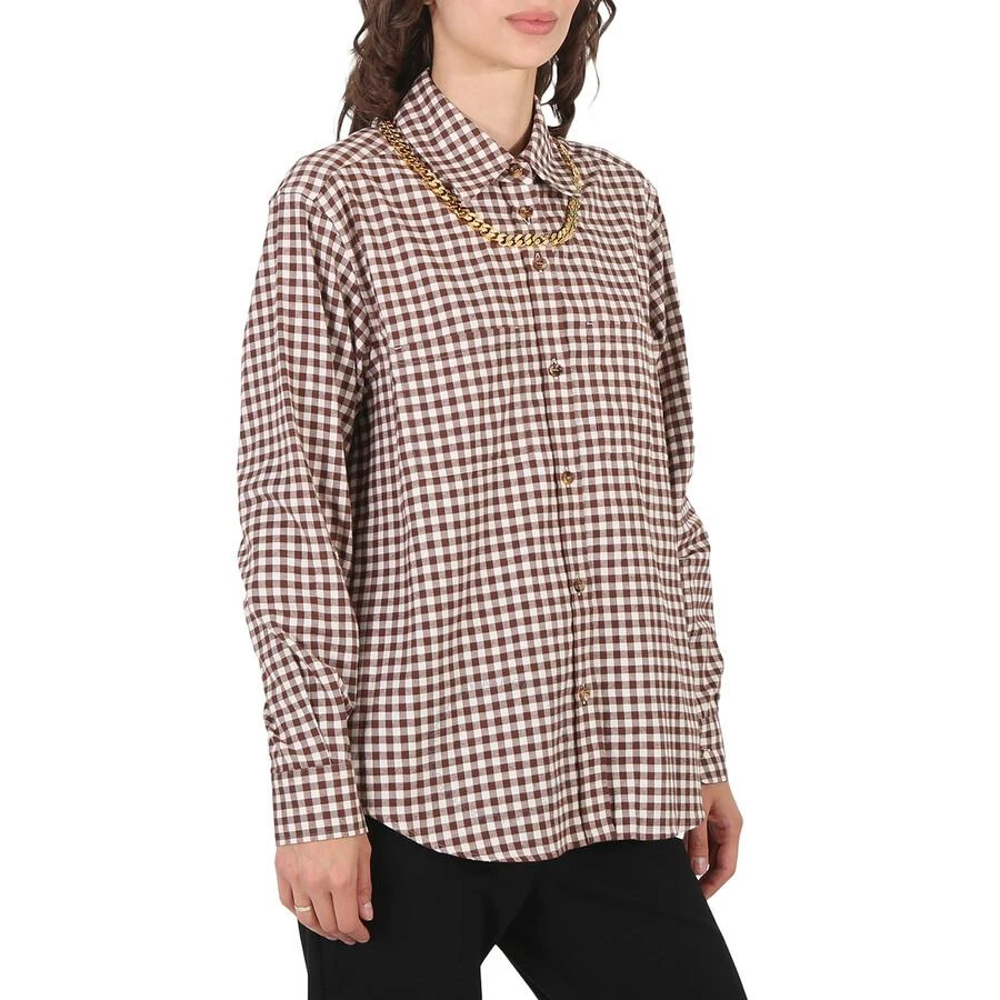 Burberry Gingham Cotton Check Chain Detail Shirt 3