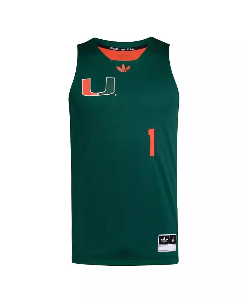 Adidas Men's 1 Green/Orange Miami Hurricanes Black History Month Basketball Jersey 3