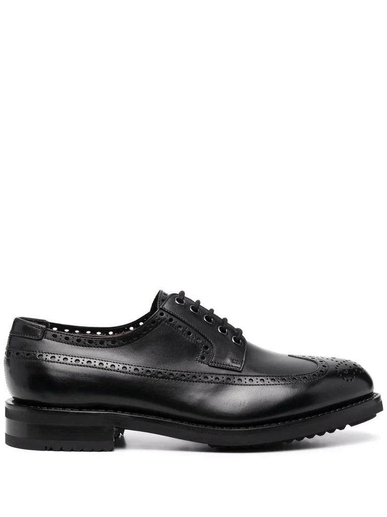 Salvatore Ferragamo Ferragamo Marcus Perforated Brogues in BLACK 020677751291